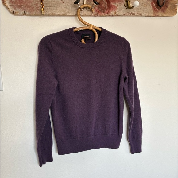 Quince Sweaters - Quince Crewneck Mongolian Cashmere Sweater in Plum Purple Womens Size Medium